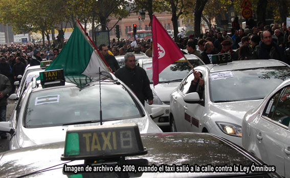 El taxi se manifiesta hoy en Madrid contra la LOTT