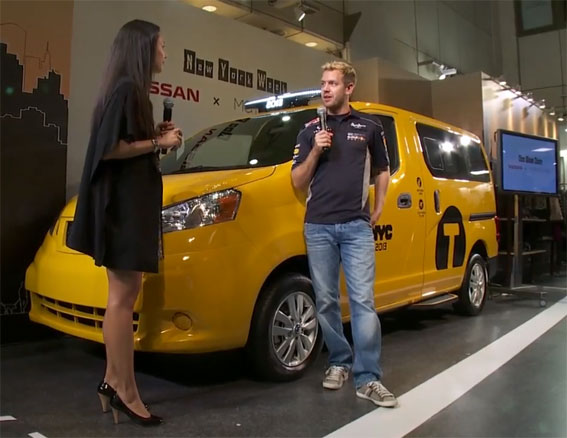 Sebastian Vettel presenta el nuevo taxi de NY