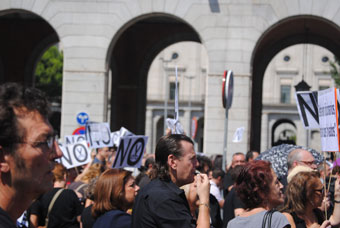 Movilizacion en Madrid en protesta por las tarifas