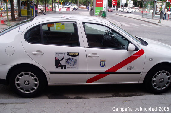 Los taxis llevarán publicidad exterior a partir de enero