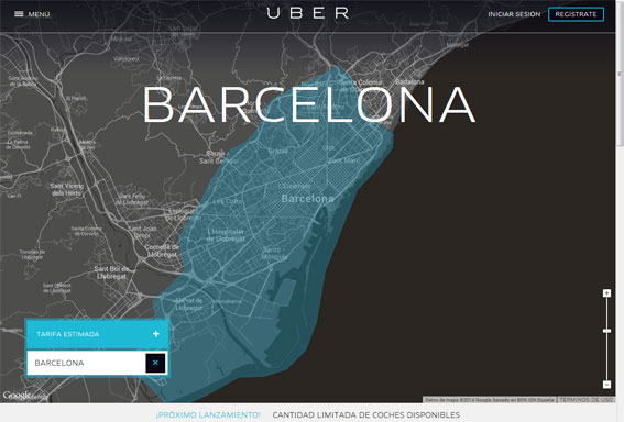 Uber, la app para VTCs, amenaza al taxi de España