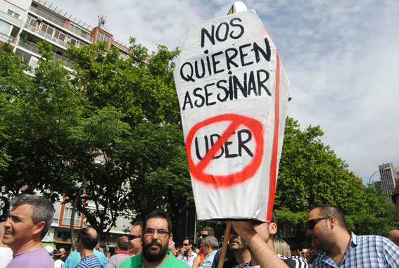 Manifestación hoy en Madrid contra las apps ´disruptivas´