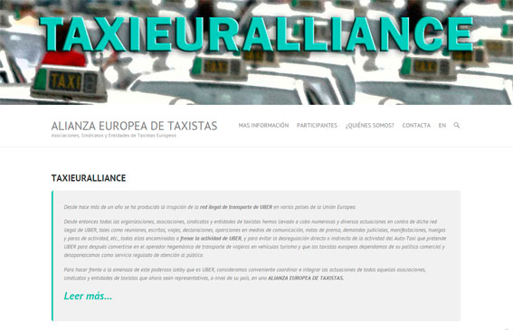 La Taxi European Alliance estrena web