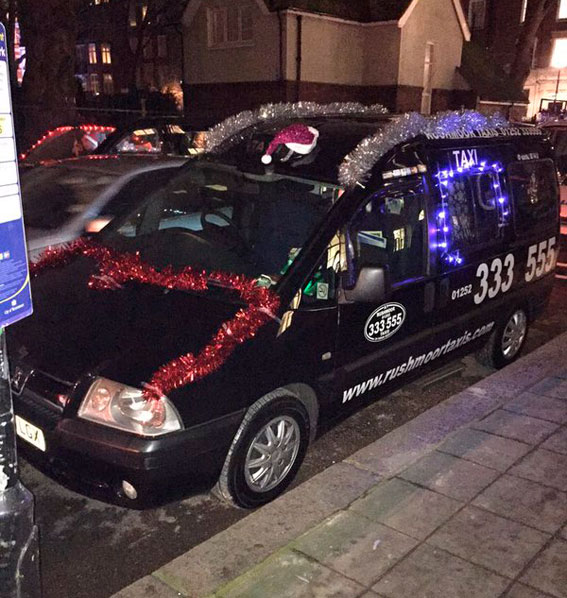 El taxi de Londres se vuelca con las personas sin hogar