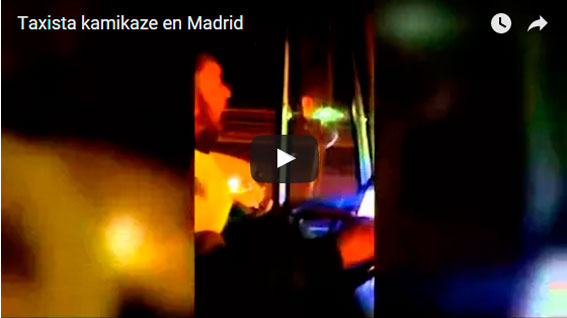 Taxista kamikaze causa un fuerte accidente en Madrid