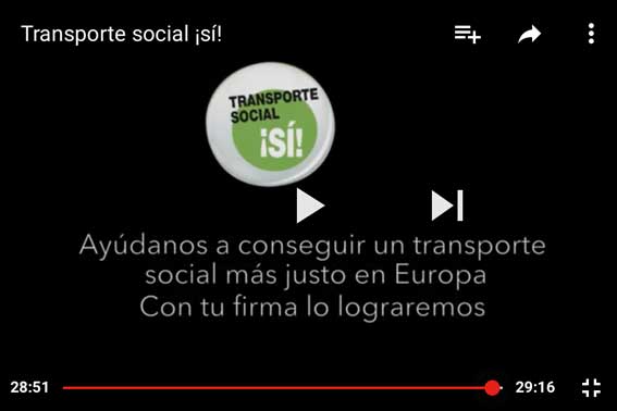 Campaña de CC.OO por un transporte social