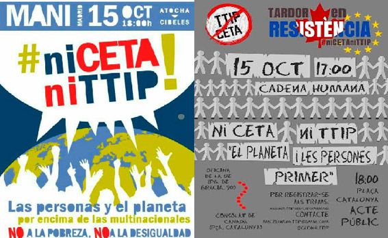 El taxi, presente mañana en las protestas contra el CETA y el TTIP
