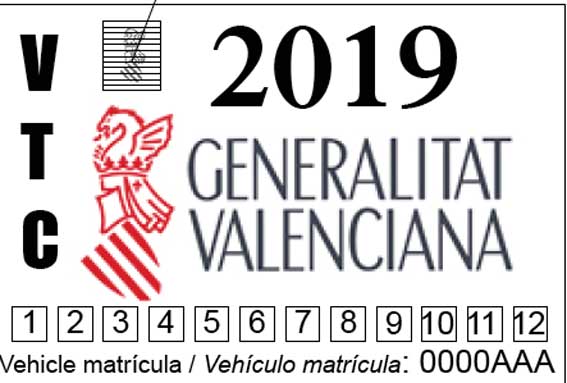 Las VTCs de Valencia también llevarán un distintivo
