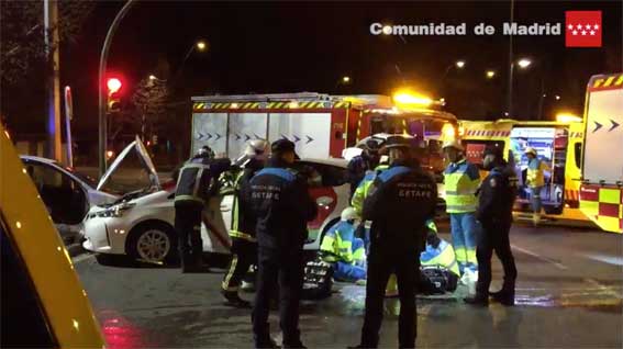 Fallece un taxista en un accidente en Getafe