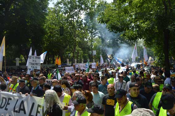 El 25% del taxi español se ha manifestado hoy en Madrid