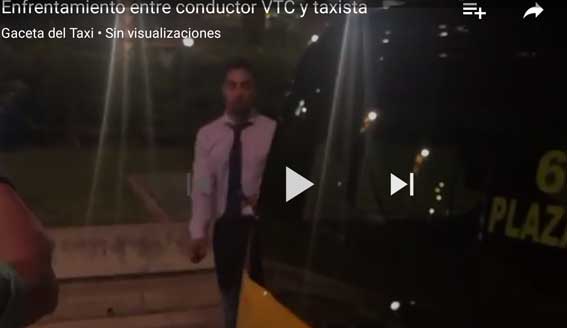 Enfrentamiento entre un conductor de VTC y un taxista en Barcelona