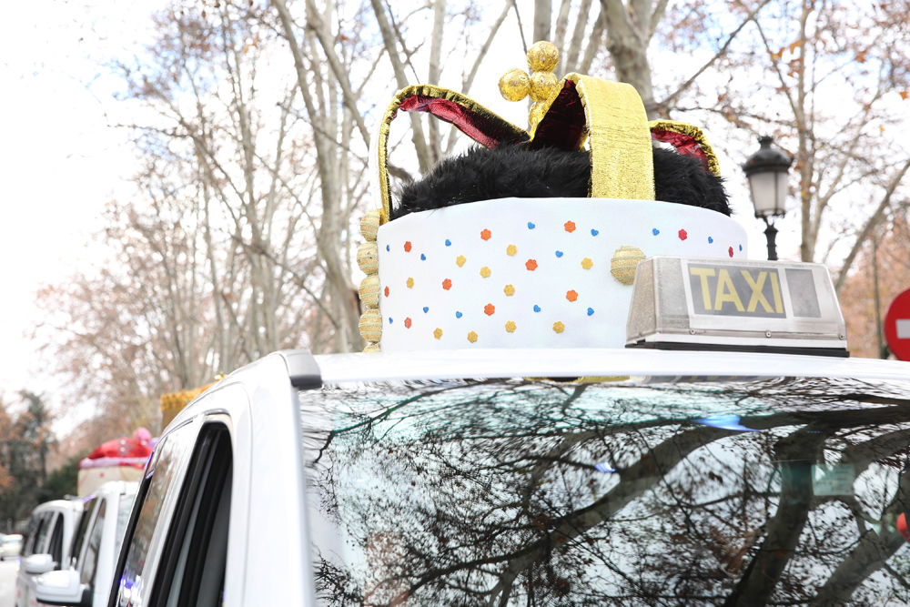 Los Reyes Magos viajan en taxi