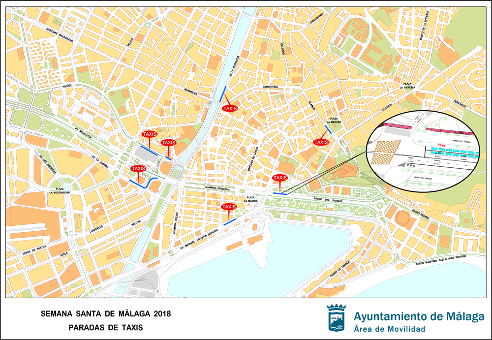 Refuerzos en las paradas para la Semana Santa malagueña