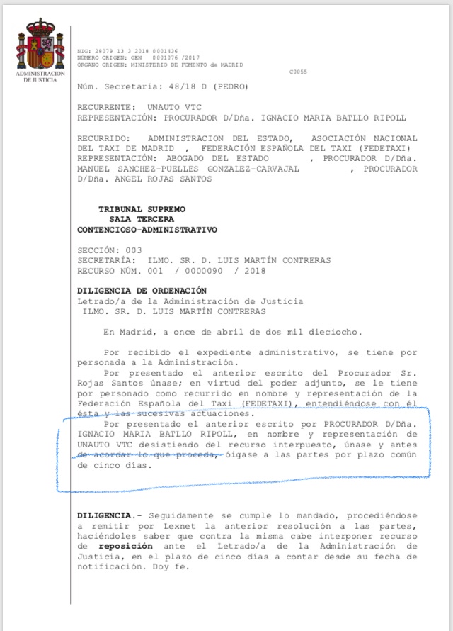 Unauto se retira del contencioso contra las medidas anti especulación