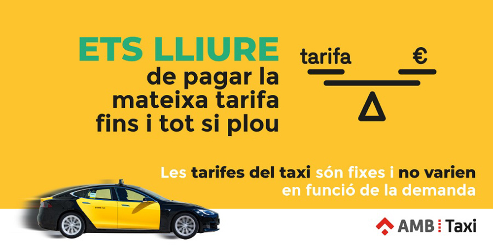 Campaña de promoción del taxi en el AMB