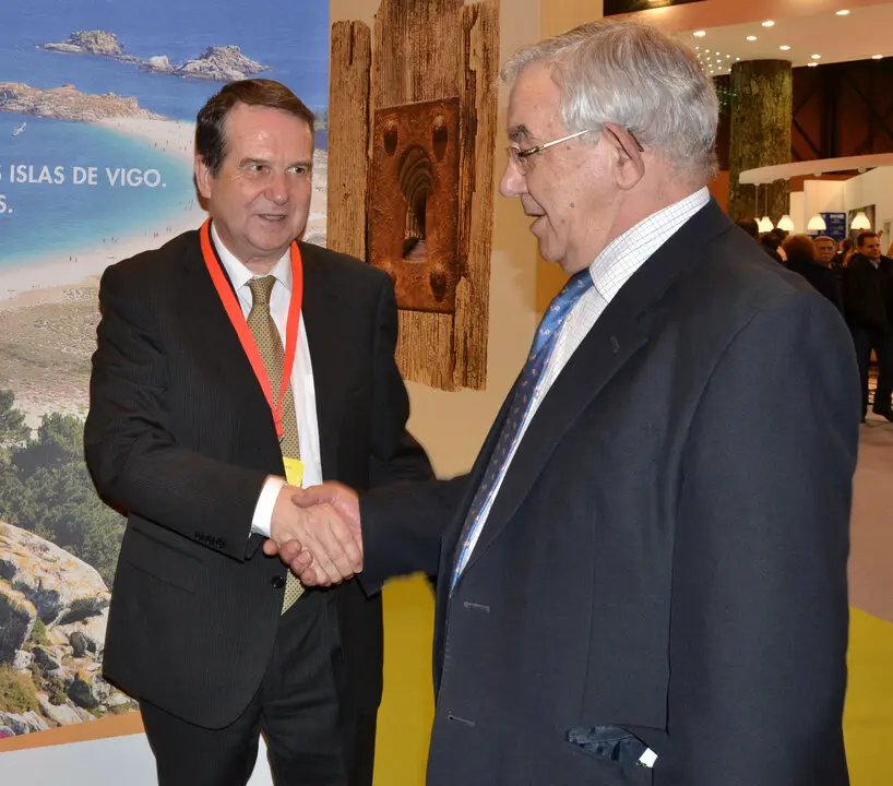 En 2015, durante FITUR, saludando al alcalde de Vigo