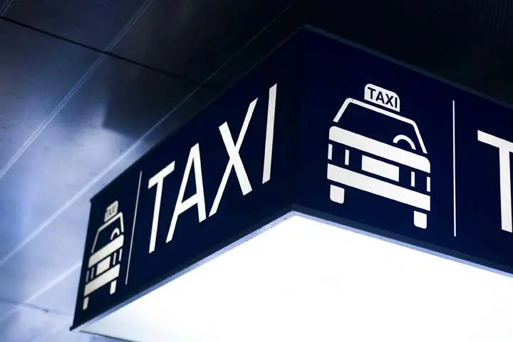 taxi, señal, indicador