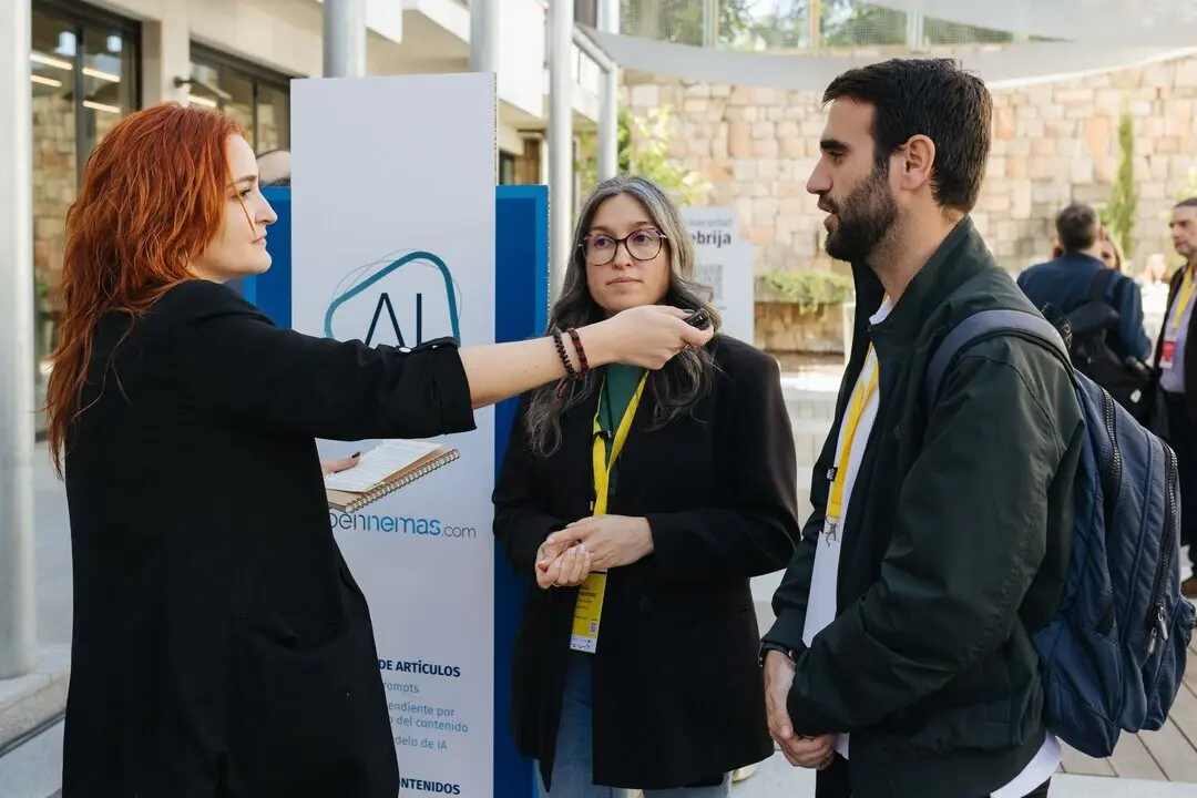 Parte del equipo de redacción en el Congreso de CLABE