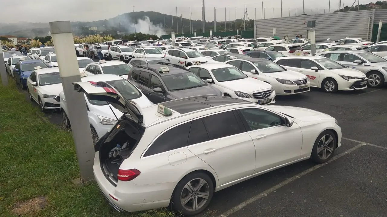 Manifestación de taxistas de Bilbao