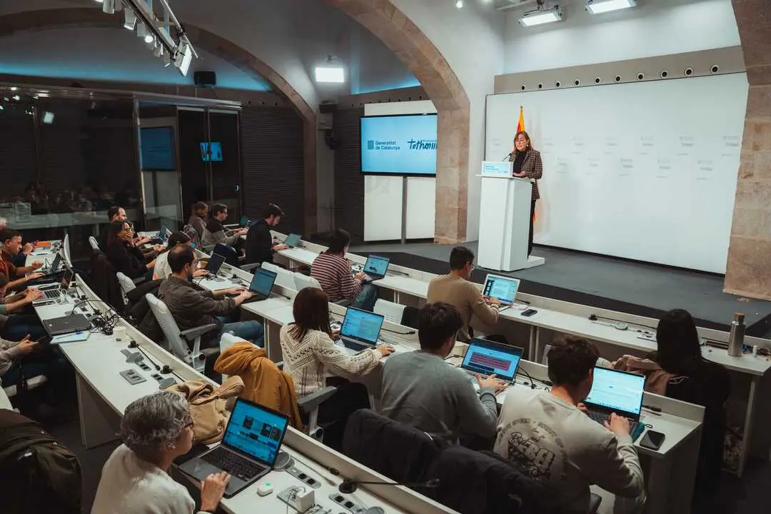 Sìlvia Paneque durante la rueda de prensa