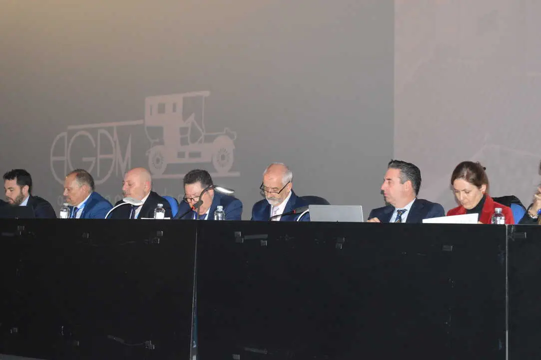 Junta Directiva de Gremial Madrid durante la Asamblea