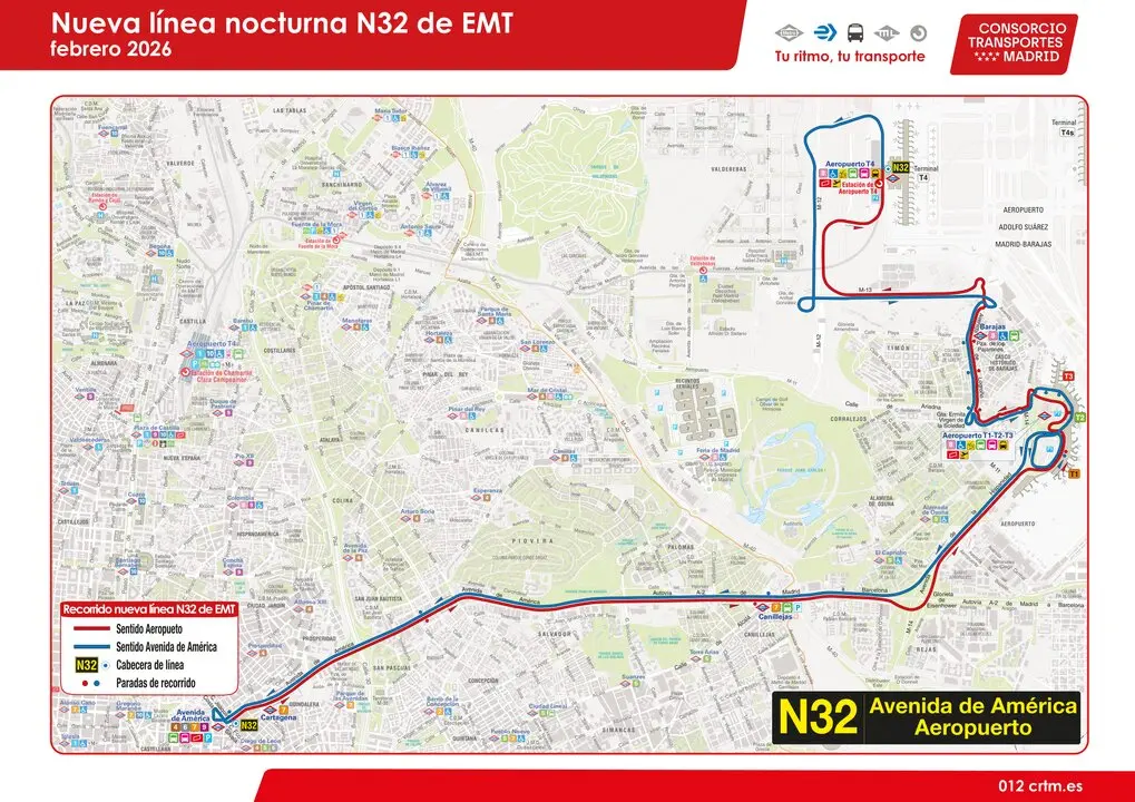 N32 Avenida de Am&eacute;rica - Aeropuerto