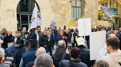 El taxi de Valencia durante la protesta del 25F