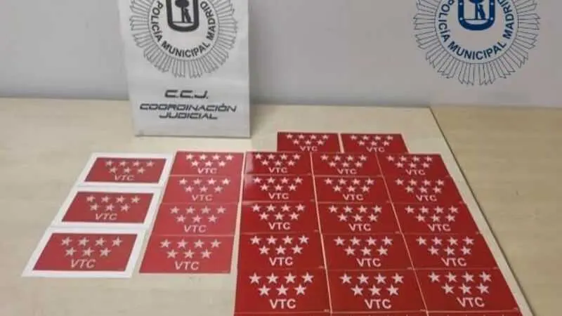 Distintivos VTC fraudulentos