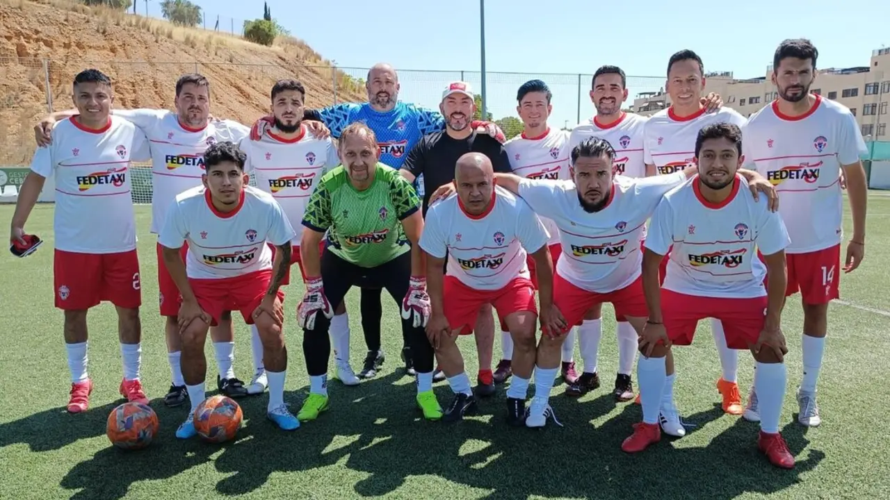 Equipo de fútbol Taxistas de Madrid durante el XIII Campeonato Nacional