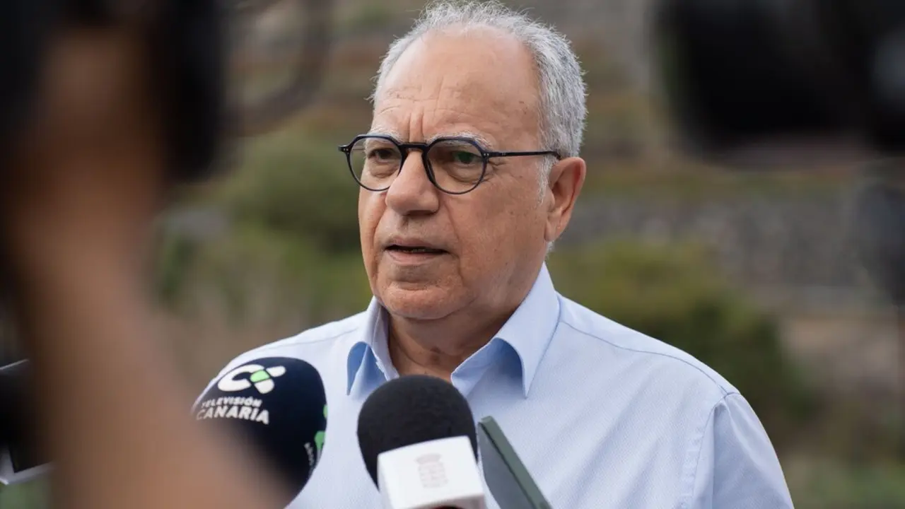 El presidente insular, Casimiro Curbelo