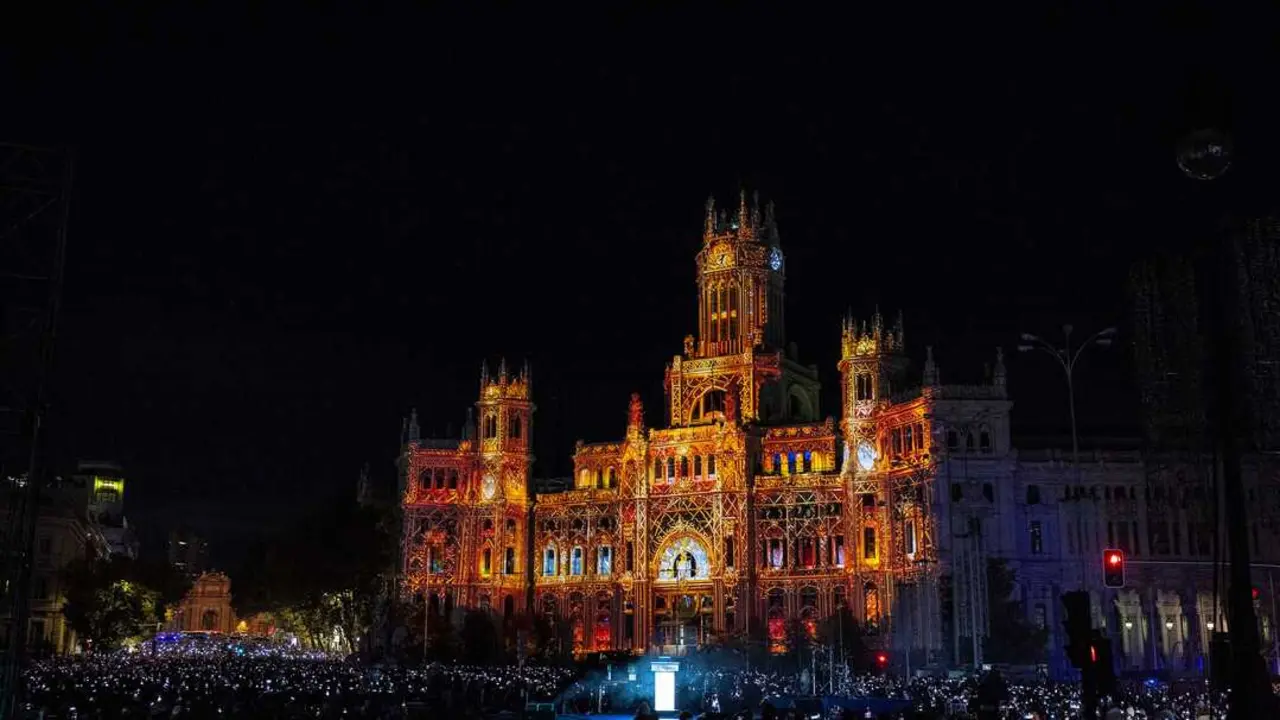 Videomapping proyectado en la fachada de Cibeles
 ©MIGUEL BERROCAL