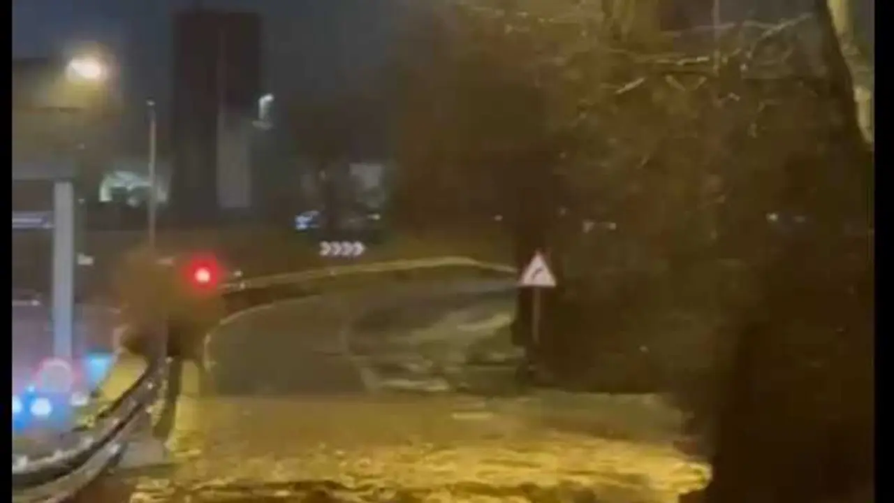 Inundaci&oacute;n zona aeropuerto de Barajas