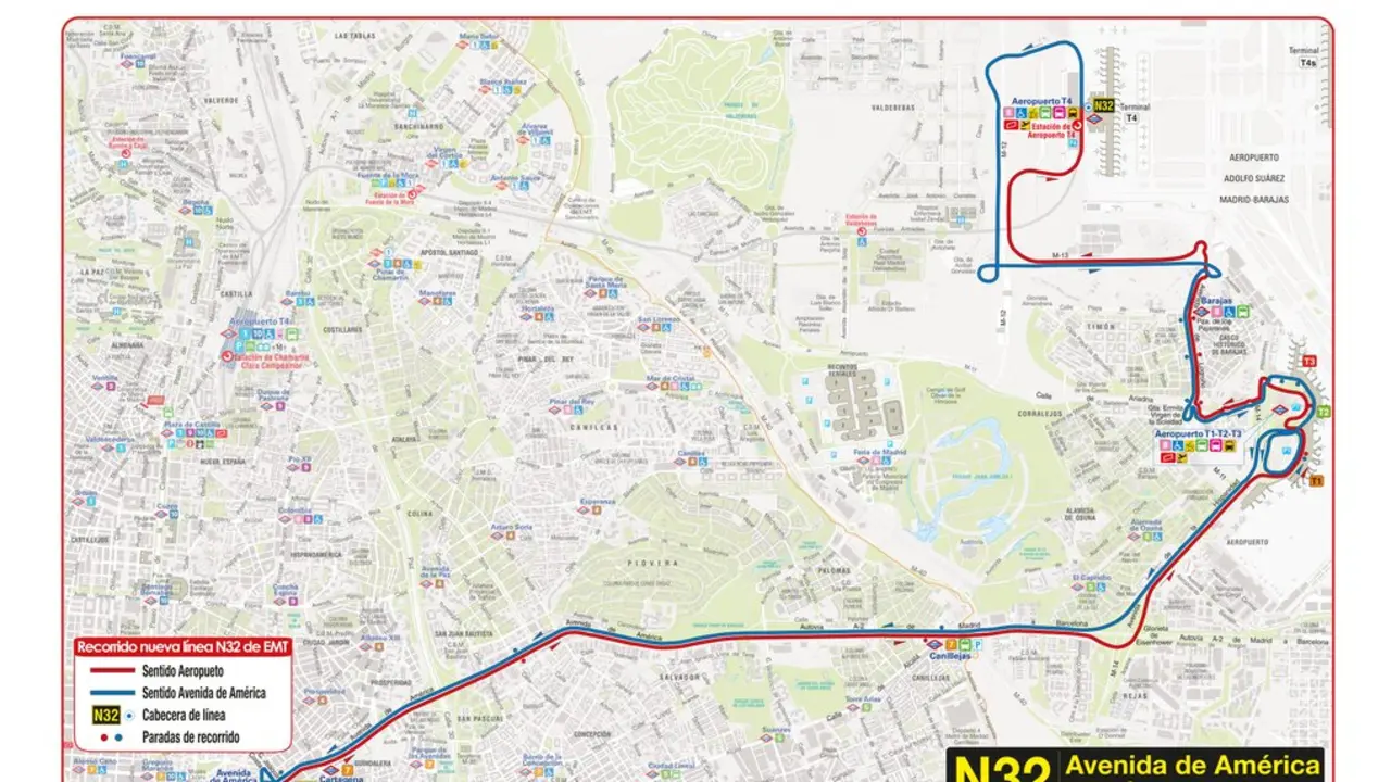 N32 Avenida de Am&eacute;rica - Aeropuerto