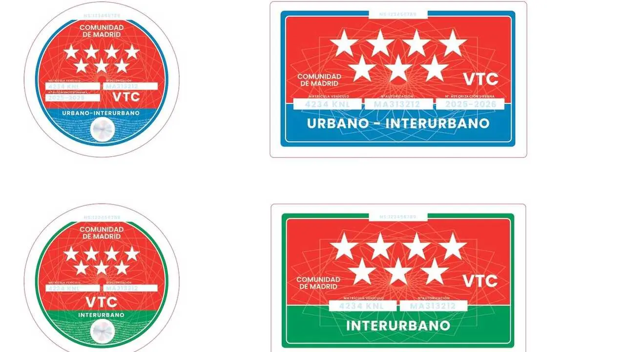 Nuevos distintivos para las VTC en la Comunidad de Madrid