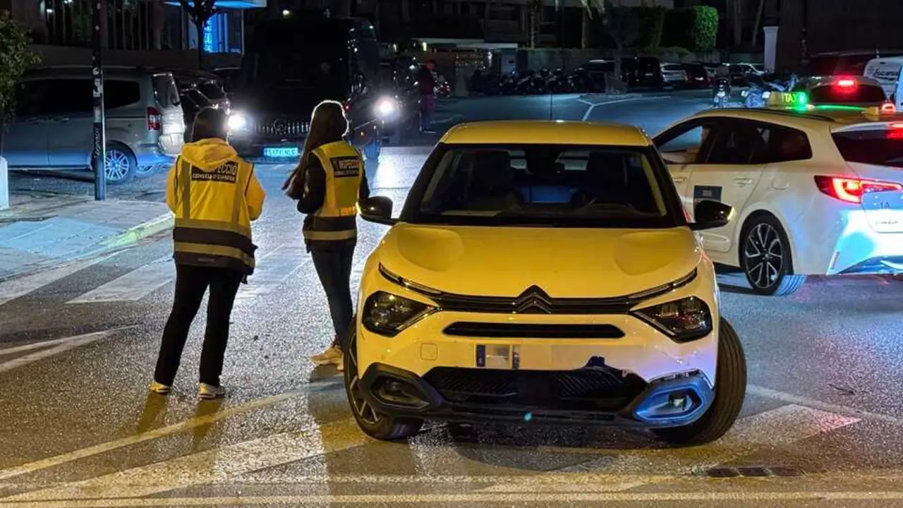 Inspecci&oacute;n de transprote en Ibiza. Imagen: Cuenta X Roberto Algaba