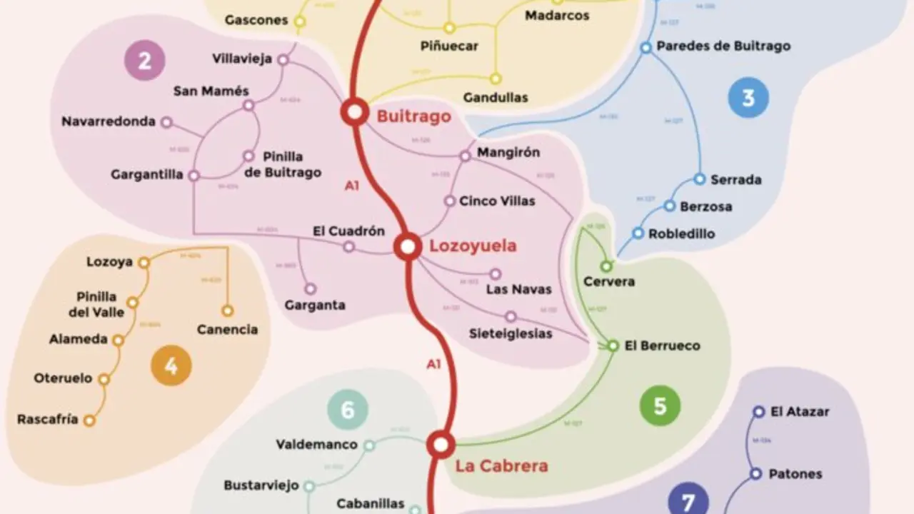 Mapa de destinos de Sierracar