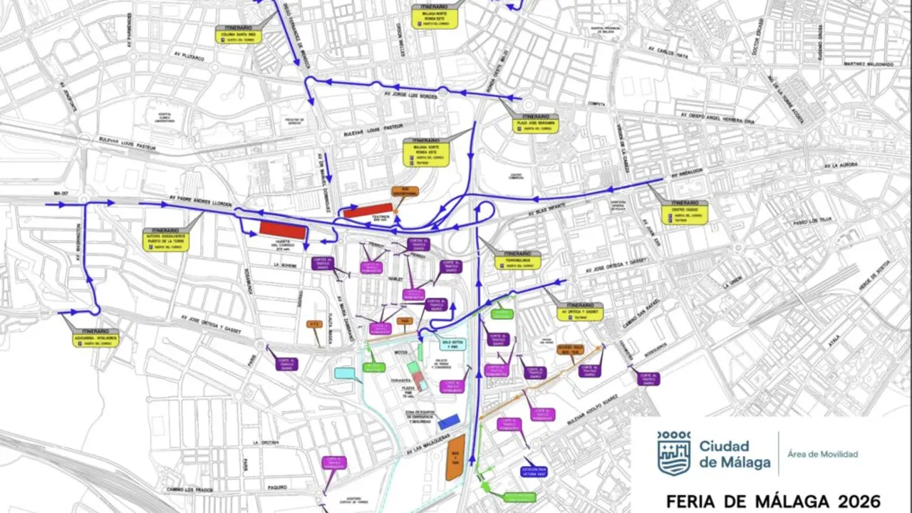 Plan de movilidad de la Feria de M&aacute;laga 2026