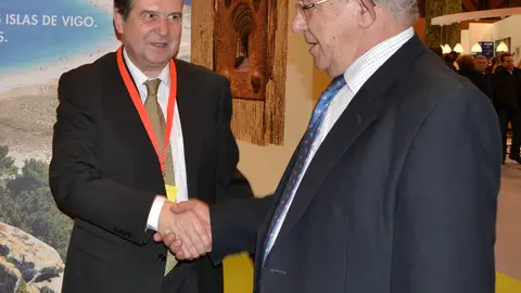 En 2015, durante FITUR, saludando al alcalde de Vigo