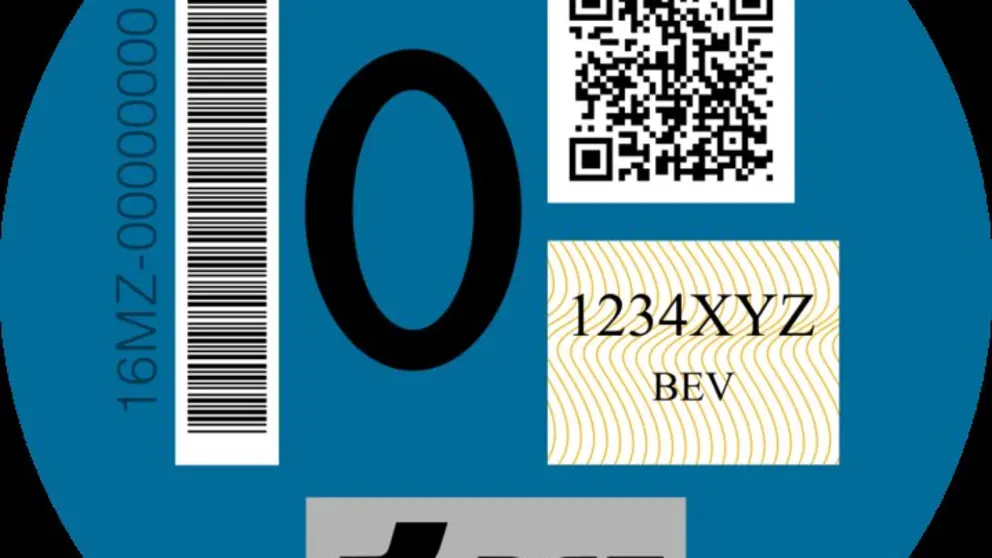 Distintivo CERO de la DGT