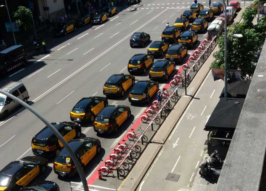 Movilización del taxi de Barcelona el próximo lunes