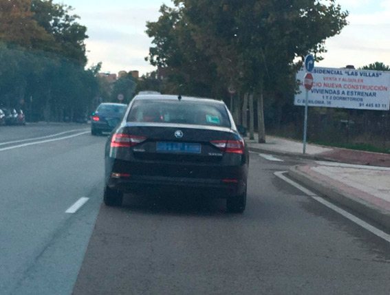 Protesta en Pamplona para pedir que las VTCs lleven hoja de ruta