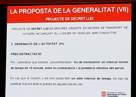 La Generalitat paralizará las VTC que no cumplan su decreto