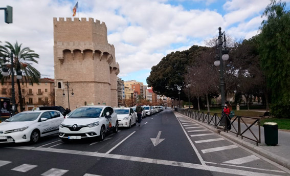 Caen hasta un 85% los servicios de taxi en la Comunidad Valenciana