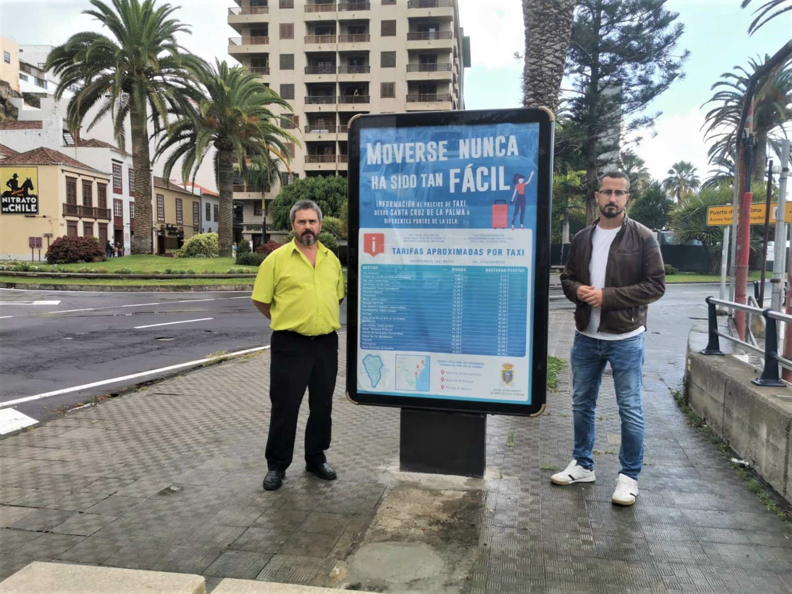 La Palma instala paneles informativos en las paradas de taxis