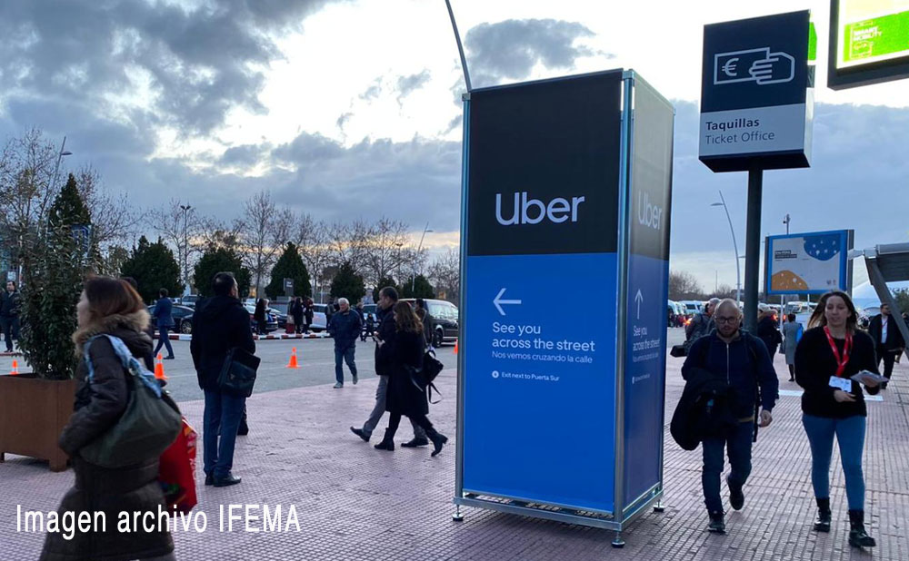 Uber también tiene punto de recogida en Fitur