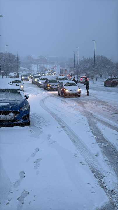 Imagen de la nevada en Colmenar Viejo, al norte de la la Comunidad de Madrid