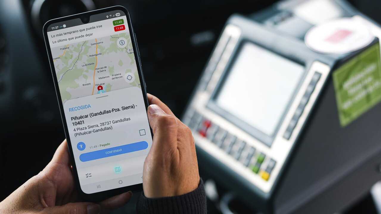Servicio de transporte a demanda en la Sierra Norte. Imagen Comunidad de Madrid